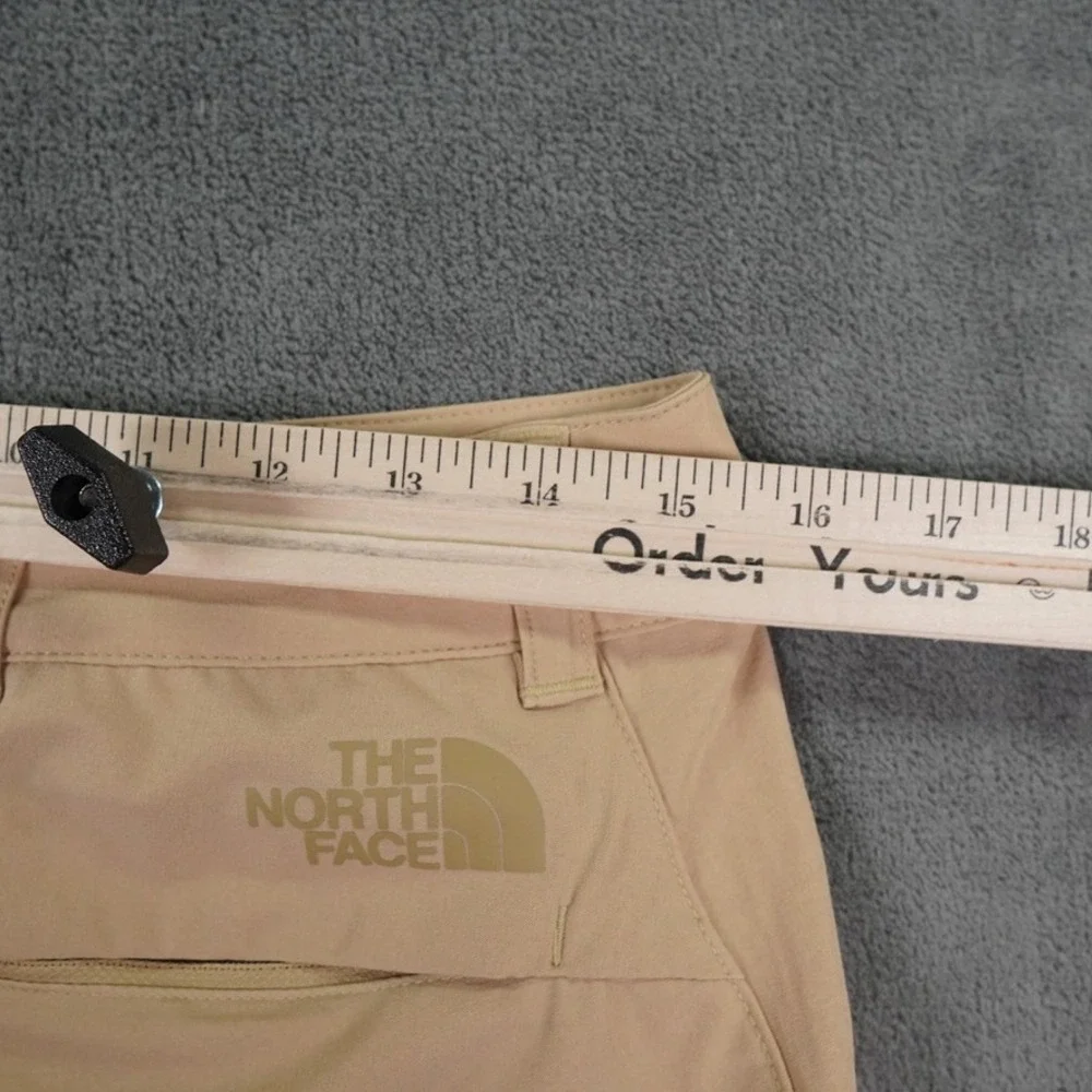 The North Face Convertible Pants Men 30x32 Tan Khaki Hiking Zip Off Logo Pants